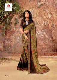 Fancy Print Simple Sobar Synthetic Saree