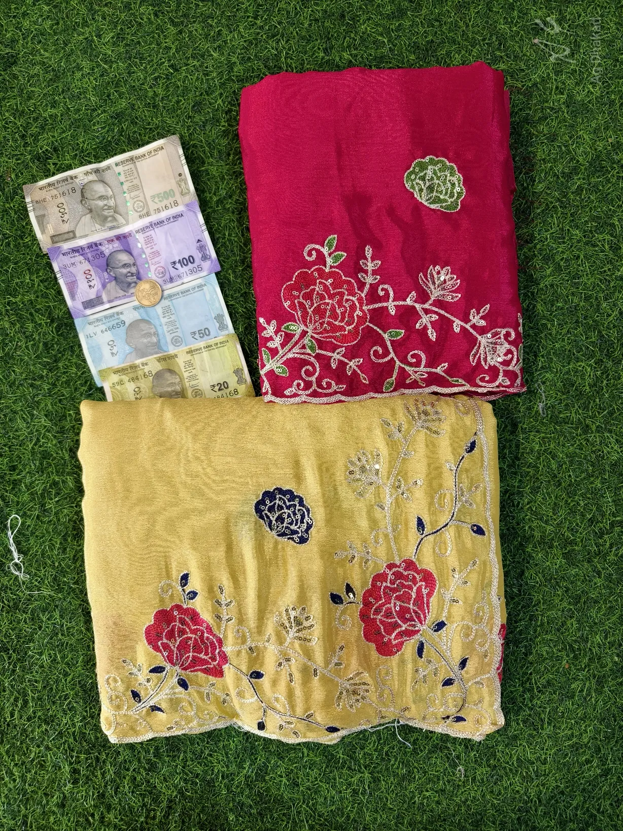 675 wali yellow saree