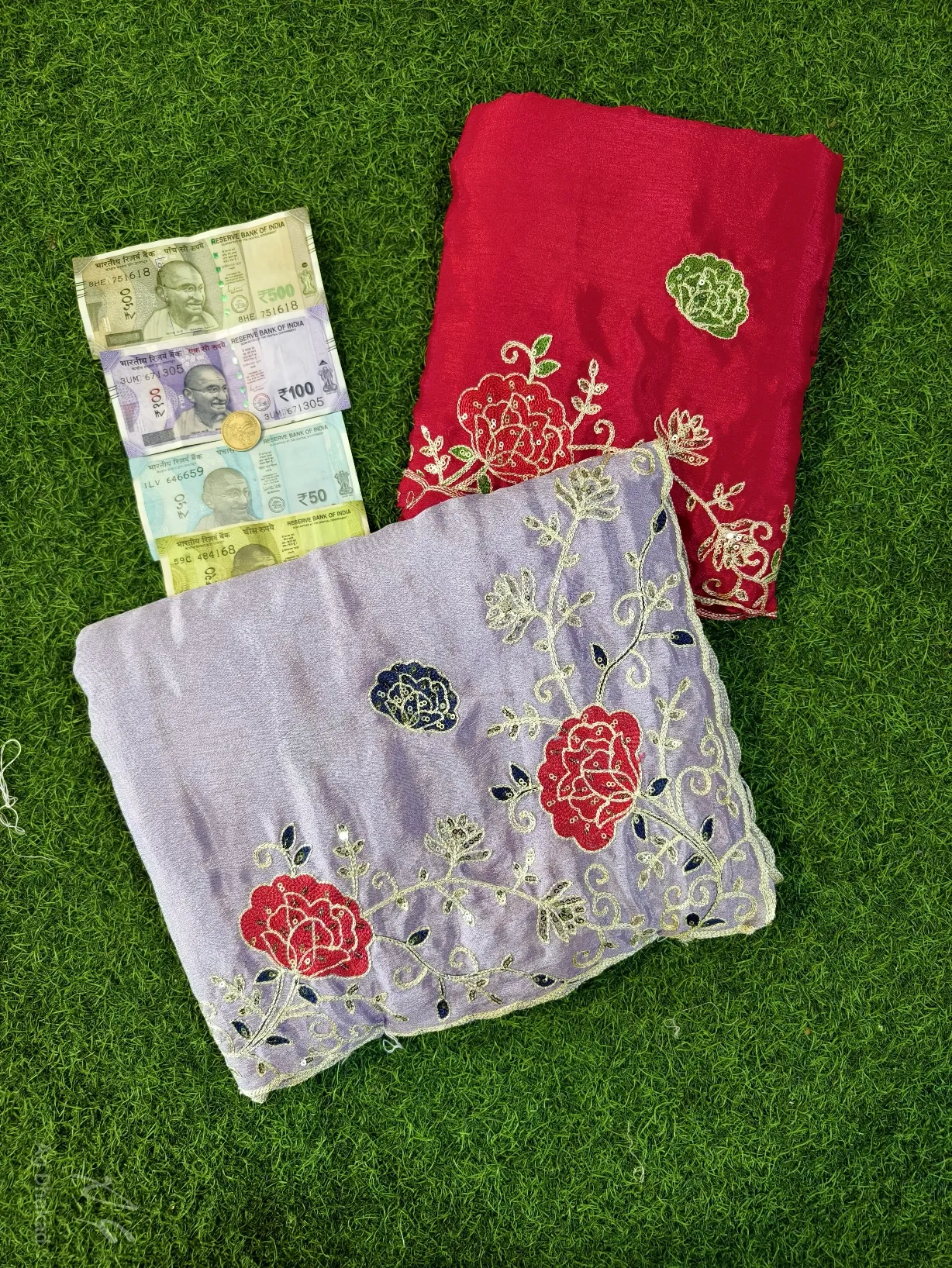 675 wali purple saree